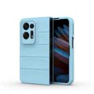 For OPPO Find N2 Magic Shield Fold PC Shockproof Phone Case(Light Blue) - 1