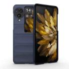 For OPPO Find N3 Flip Magic Shield Fold PC Shockproof Phone Case(Dark Blue) - 1