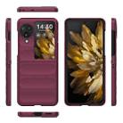 For OPPO Find N3 Flip Magic Shield Fold PC Shockproof Phone Case(Wine Red) - 1
