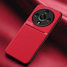 For Honor X9b Classic Tilt Strip Grain Magnetic PC Hybrid TPU Phone Case(Red) - 1