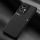 For Honor 90 GT Classic Tilt Strip Grain Magnetic Shockproof PC + TPU Phone Case(Black) - 1