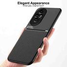 For Honor 200 Pro Classic Tilt Strip Grain Magnetic Shockproof PC + TPU Phone Case(Black) - 2