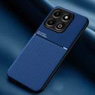 For Honor X6b Classic Tilt Strip Grain Magnetic PC Hybrid TPU Phone Case(Blue) - 1