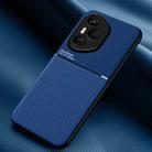 For Honor 400 Pro Global 160.8mm Classic Tilt Strip Grain Magnetic PC Hybrid TPU Phone Case(Blue) - 1