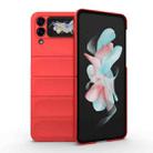 For Samsung Galaxy Z Flip4 5G Magic Shield Fold PC Shockproof Phone Case(Red) - 1