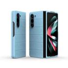 For Samsung Galaxy Z Fold5 5G Magic Shield Fold PC Shockproof Phone Case(Light Blue) - 1