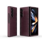 For Samsung Galaxy Z Fold6 Magic Shield Fold PC Shockproof Phone Case(Wine Red) - 1