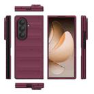 For Samsung Galaxy Z Fold7 5G Magic Shield Fold PC Shockproof Phone Case(Wine Red) - 3