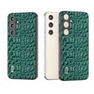 For Samsung Galaxy S24+ 5G ABEEL Genuine Leather Sky Series Phone Case with Holder(Green) - 1