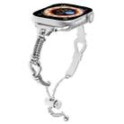 For Apple Watch Series 9 45mm Twist Metal Bracelet Chain Watch Band(Silver) - 1