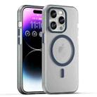 For iPhone 14 Pro MagSafe Frosted Translucent TPU + PC Full Coverage Phone Case(Dark Blue) - 1