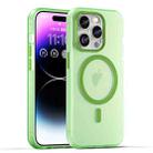 For iPhone 15 Pro MagSafe Frosted Translucent TPU + PC Full Coverage Phone Case(Green) - 1