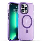 For iPhone 13 Pro MagSafe Frosted Translucent TPU + PC Full Coverage Phone Case(Dark Purple) - 1