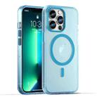 For iPhone 13 Pro MagSafe Frosted Translucent TPU + PC Full Coverage Phone Case(Blue) - 1