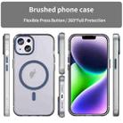 For iPhone 16 MagSafe Frosted Translucent TPU + PC Full Coverage Phone Case(Dark Blue) - 2