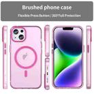 For iPhone 16 MagSafe Frosted Translucent TPU + PC Full Coverage Phone Case(Pink) - 2