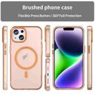 For iPhone 16 MagSafe Frosted Translucent TPU + PC Full Coverage Phone Case(Orange) - 2