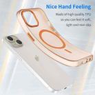 For iPhone 16 MagSafe Frosted Translucent TPU + PC Full Coverage Phone Case(Orange) - 3