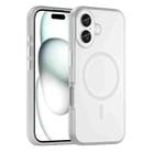 For iPhone 16 Plus MagSafe Frosted Translucent TPU + PC Full Coverage Phone Case(White) - 1