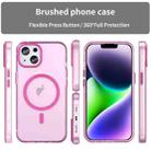 For iPhone 16 Plus MagSafe Frosted Translucent TPU + PC Full Coverage Phone Case(Pink) - 2