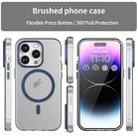 For iPhone 16 Pro MagSafe Frosted Translucent TPU + PC Full Coverage Phone Case(Dark Blue) - 2