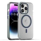 For iPhone 16 Pro Max MagSafe Frosted Translucent TPU + PC Full Coverage Phone Case(Dark Blue) - 1