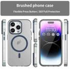 For iPhone 16 Pro Max MagSafe Frosted Translucent TPU + PC Full Coverage Phone Case(Dark Blue) - 2