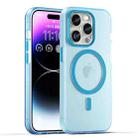 For iPhone 16 Pro Max MagSafe Frosted Translucent TPU + PC Full Coverage Phone Case(Blue) - 1