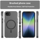 For iPhone SE 2024 MagSafe Frosted Translucent TPU + PC Full Coverage Phone Case(Black) - 2