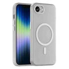 For iPhone SE 2024 MagSafe Frosted Translucent TPU + PC Full Coverage Phone Case(White) - 1