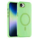 For iPhone SE 2024 MagSafe Frosted Translucent TPU + PC Full Coverage Phone Case(Green) - 1