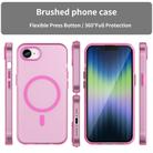 For iPhone SE 2024 MagSafe Frosted Translucent TPU + PC Full Coverage Phone Case(Pink) - 2