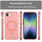 For iPhone SE 2024 MagSafe Frosted Translucent TPU + PC Full Coverage Phone Case(Red) - 2