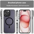 For iPhone 15 Pro Max MagSafe Frosted Translucent TPU + PC Full Coverage Phone Case(Black) - 2