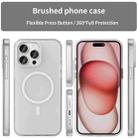 For iPhone 15 Pro Max MagSafe Frosted Translucent TPU + PC Full Coverage Phone Case(White) - 2