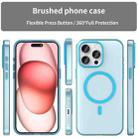 For iPhone 15 Pro Max MagSafe Frosted Translucent TPU + PC Full Coverage Phone Case(Blue) - 2