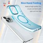 For iPhone 15 Pro Max MagSafe Frosted Translucent TPU + PC Full Coverage Phone Case(Blue) - 3