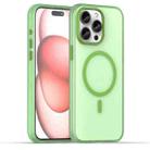 For iPhone 15 Pro Max MagSafe Frosted Translucent TPU + PC Full Coverage Phone Case(Green) - 1