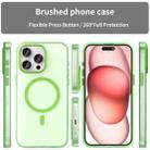 For iPhone 15 Pro Max MagSafe Frosted Translucent TPU + PC Full Coverage Phone Case(Green) - 2