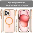 For iPhone 15 Pro Max MagSafe Frosted Translucent TPU + PC Full Coverage Phone Case(Orange) - 2