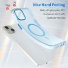 For iPhone 15 Plus MagSafe Frosted Translucent TPU + PC Full Coverage Phone Case(Blue) - 3