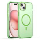 For iPhone 15 Plus MagSafe Frosted Translucent TPU + PC Full Coverage Phone Case(Green) - 1