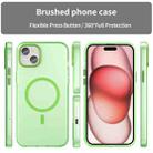 For iPhone 15 Plus MagSafe Frosted Translucent TPU + PC Full Coverage Phone Case(Green) - 2