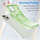 For iPhone 15 Plus MagSafe Frosted Translucent TPU + PC Full Coverage Phone Case(Green) - 3