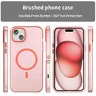 For iPhone 15 Plus MagSafe Frosted Translucent TPU + PC Full Coverage Phone Case(Red) - 2