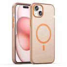 For iPhone 15 Plus MagSafe Frosted Translucent TPU + PC Full Coverage Phone Case(Orange) - 1