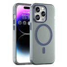 For iPhone 14 Pro Max MagSafe Frosted Translucent TPU + PC Full Coverage Phone Case(Dark Blue) - 1