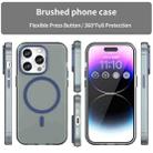 For iPhone 14 Pro Max MagSafe Frosted Translucent TPU + PC Full Coverage Phone Case(Dark Blue) - 2