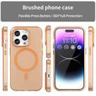 For iPhone 14 Pro Max MagSafe Frosted Translucent TPU + PC Full Coverage Phone Case(Orange) - 2