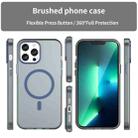 For iPhone 13 Pro Max MagSafe Frosted Translucent TPU + PC Full Coverage Phone Case(Dark Blue) - 2